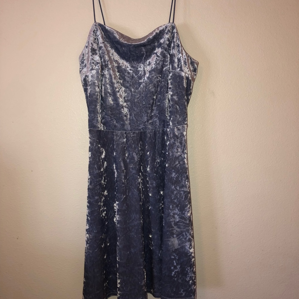 Periwinkle velvet dress